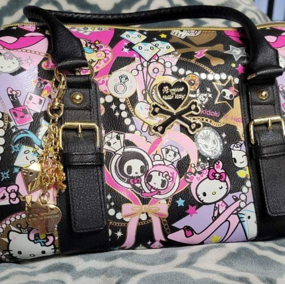 Tokidoki Hello Kitty black diamonds rare large bag - Picture 1 of 10
